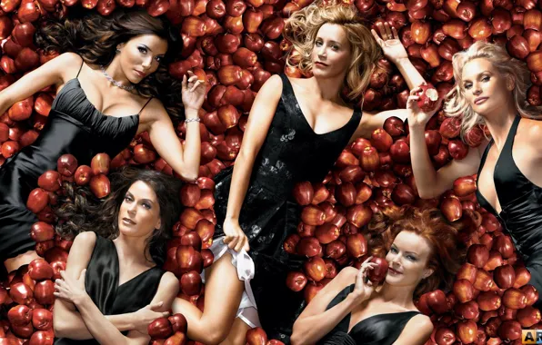 Картинка дамы, сериал, Отчаянные Домохозяйки, на яблоках
