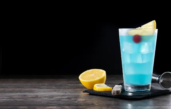 Blue, wooden, cocktail, martini, table