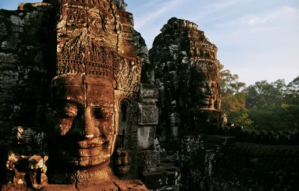 Картинка город, храм, руины, Камбоджа, святилище