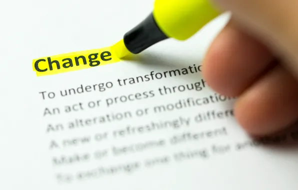 Paper, highlighter, definition, Change