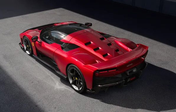 Вид сверху, Supercar, Вид сбоку, Rear, 2025, Italy Car, V6 Engine, Red & Black