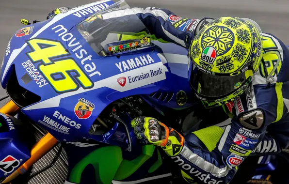 Картинка Мотоцикл, Yamaha, MotoGP, Rossi, Moto, 2015, Tests