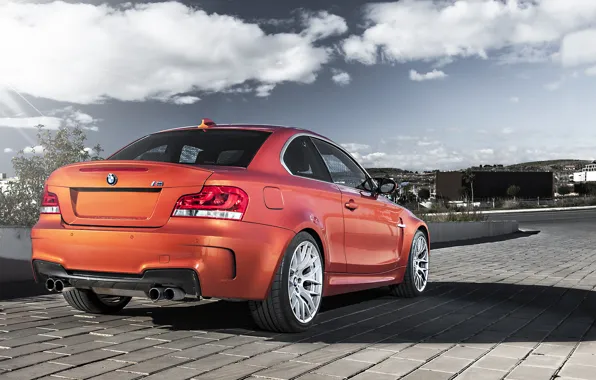 Картинка оранжевый, бмв, BMW, orange, 1 серия