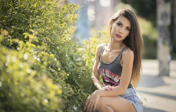 Лето, взгляд, лицо, волосы, Daniela