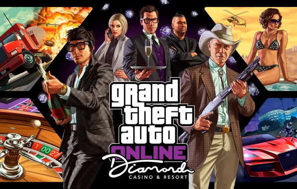 Арт, казино, Grand Theft Auto V, GTA 5, gta online, Grand Theft Auto Online
