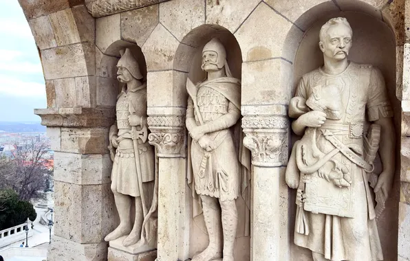 Здание, статуи, история, Венгрия, Будапешт