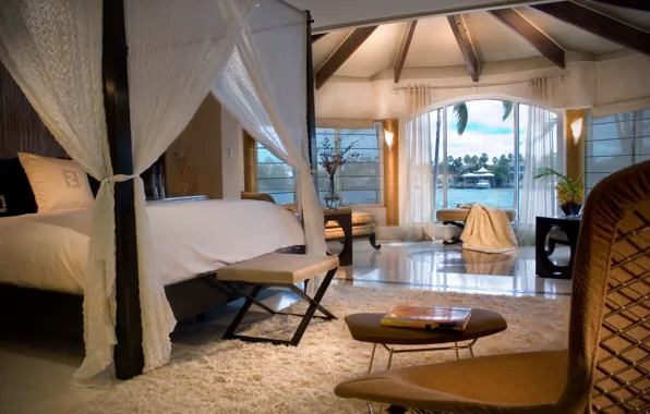 Дизайн, стиль, вилла, интерьер, Miami, design, interior, bedroom