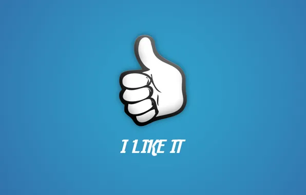 Wallpaper, blue, hand, like, cartoon hand