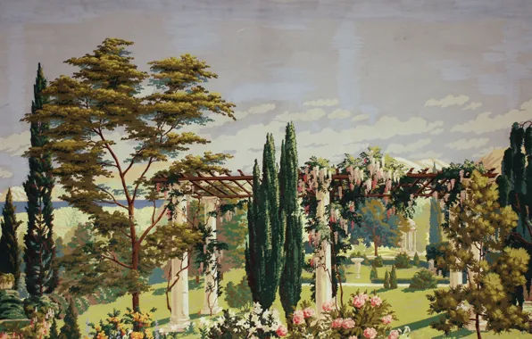 Картинка 1926, Charles Ephraim Burchfield, The Riviera, left panel