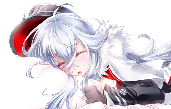 Девушка, аниме, арт, спит, Azur Lane