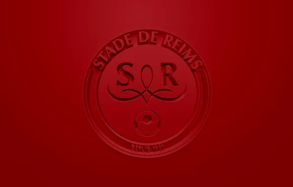Картинка Ligue 1, football, Reims, sport, wallpaper, logo