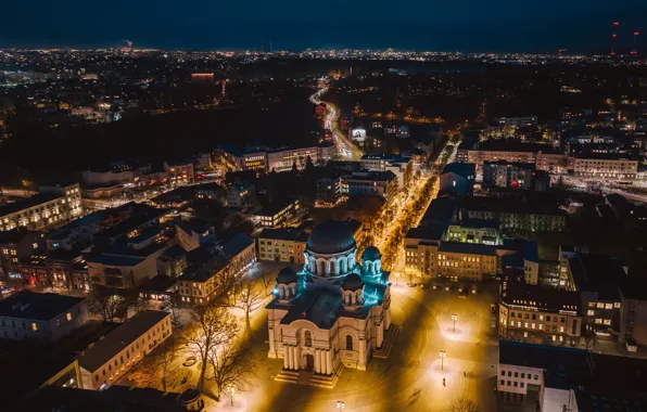 Lietuva, Kaunas, naktis