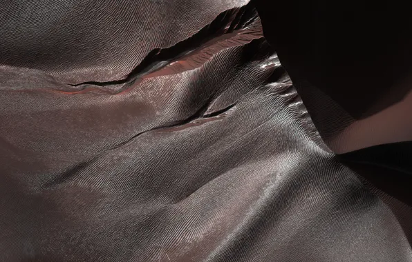 Картинка кратер, Марс, песчанные дюны