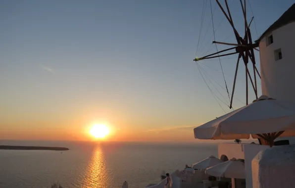 Море, солнце, закат, Санторини, Santorini&amp; Oia&amp; Sunset