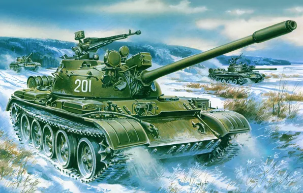 Картинка оружие, обои, танк, бронетехника, Т-55А