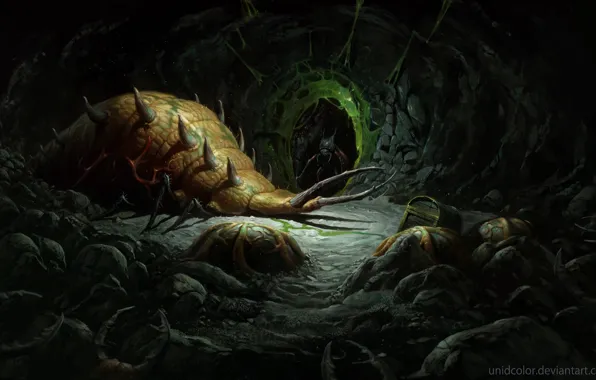 Worms, creatures, tunnels, Diablo 2