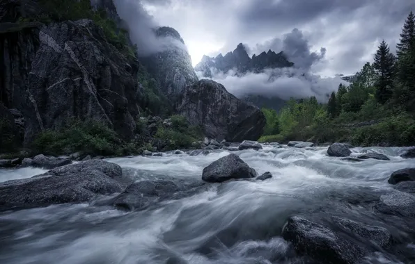 Горы, природа, река