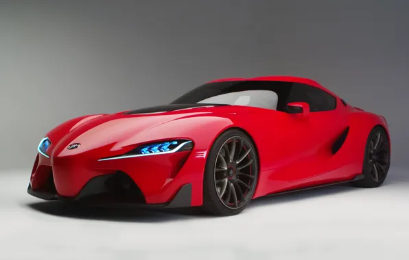 Красный, concept, автомобиль, спорт-купе, Toyota FT-1