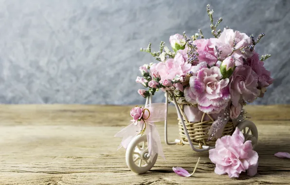 Любовь, цветы, лепестки, love, розовые, vintage, wood, pink