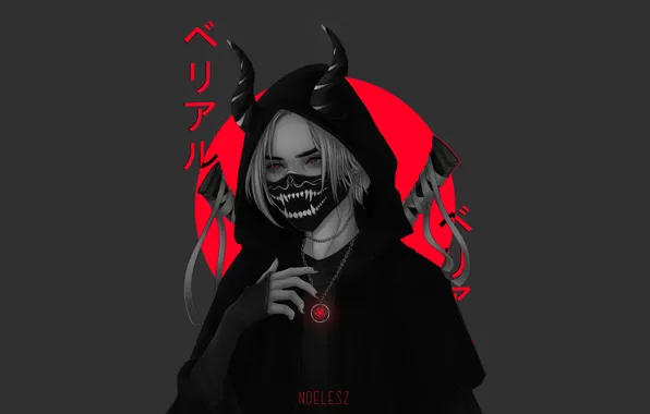 Девушка, Япония, Стиль, Japan, Мечи, Арт, Samurai, Illustration