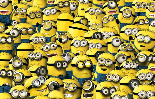 Animation, yellow, smile, cartoon, suit, Cyclops, Minions, Despicable Me