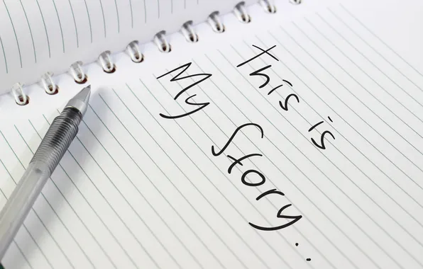 Notebook, phrase, story