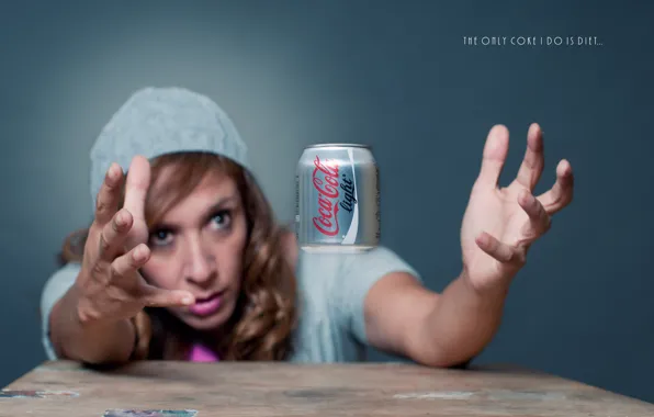 Девушка, жажда, руки, Кока-Кола, Coca-Cola Light