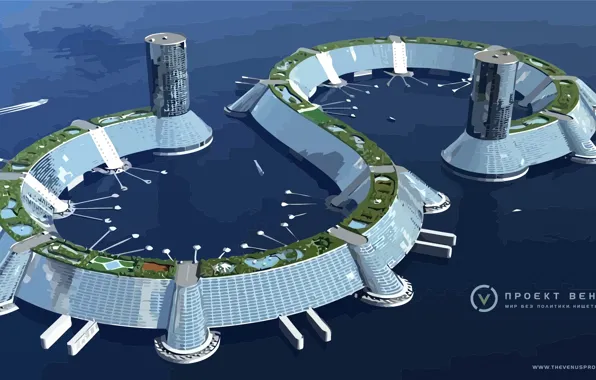 Море, город, войн, морской город, TVP, The Venus Project, политики, Фреско