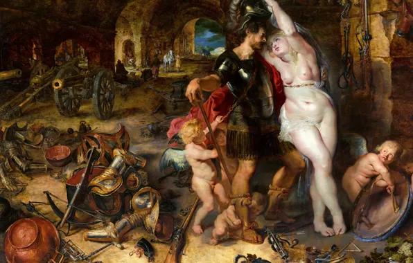 Картинка картина, Питер Пауль Рубенс, аллегория, Возвращение с Войны, Pieter Paul Rubens