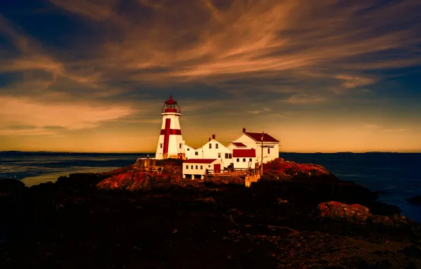 Море, скалы, маяк, rock, sea, lighthouse