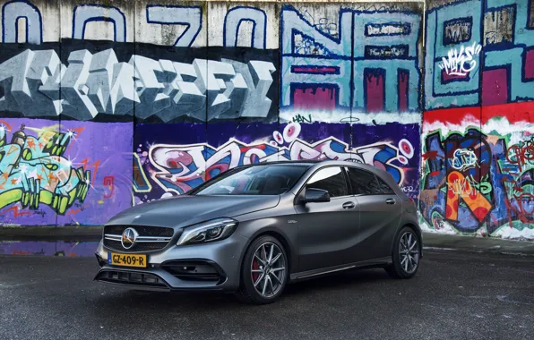 Mercedes, AMG, A45, 2016, grafiti