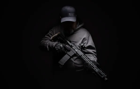 Картинка оружие, фон, мужчина, штурмовая винт