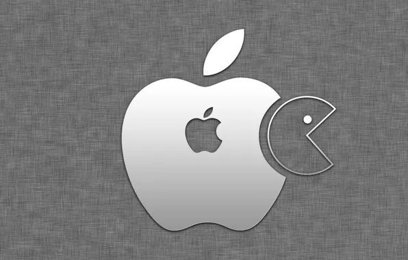 Apple, яблоко, pacman