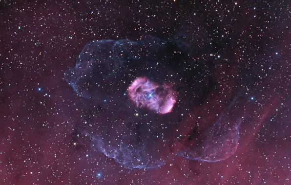 Космос, звезды, туманность, красиво, NGC 6164