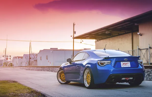 Картинка тюнинг, Subaru, синяя, blue, субару, brz