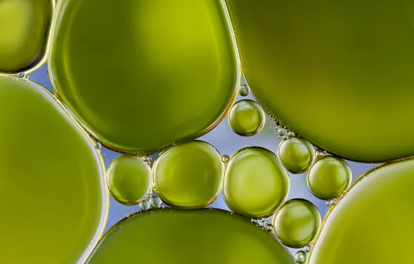 Вода, пузыри, пузырики, жемчужно-зеленые