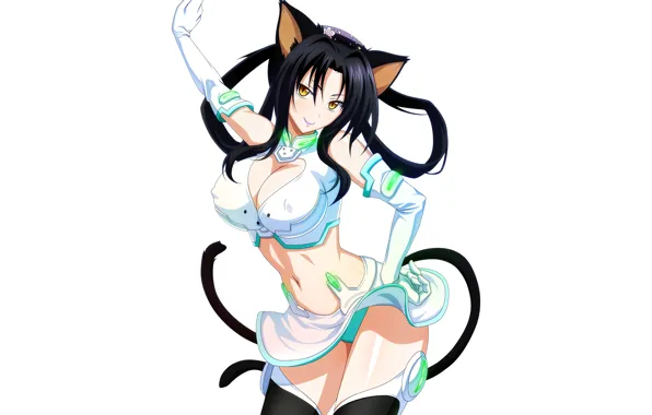 Girl, sexy, lingerie, pantsu, cleavage, panties, thighhighs, long hair