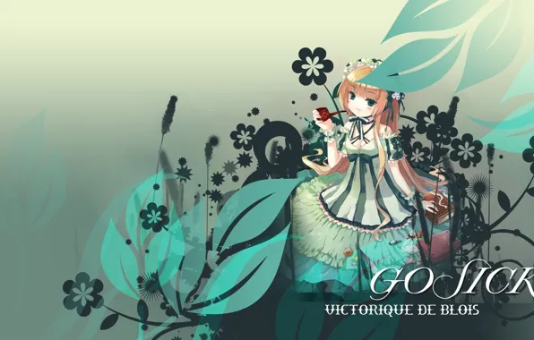 Книги, девочка, бант, длинные волосы, ободок, Gosick, Victorica de Blois, трубка для курения