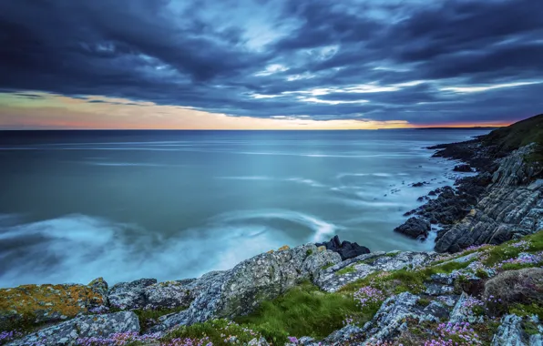 Море, скалы, побережье, Ирландия