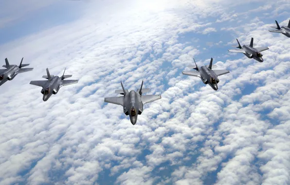 ВВС США, Lightning II, F-35, Lockheed Martin, семейство малозаметных многофункциональных, истребителей-бомбардировщиков пятого поколения