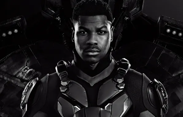 Фантастика, костюм, черно-белое, John Boyega, Джон Бойега, Тихоокеанский рубеж 2, Pacific Rim: Uprising, Jake Pentecost