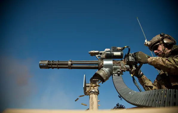 Gun, USA, bullets, soldier, desert, military, weapon, war