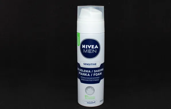 Пена, марка, бритва, гуль, на черном фоне, брить, пена для бритья, nivea