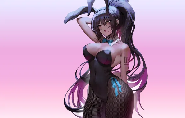Girl, Sexy, Anime, pretty, purple, babe, posing, tan