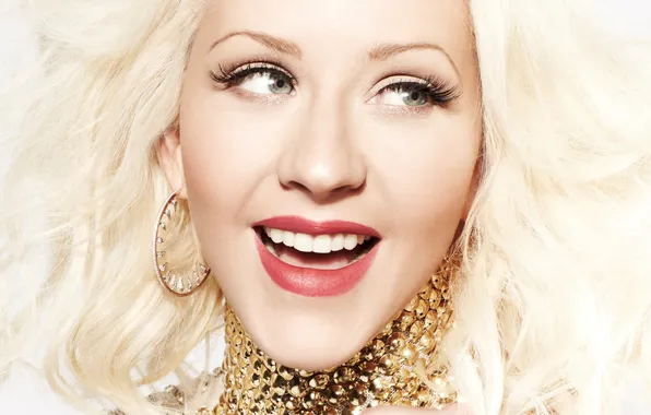 Картинка девушка, лицо, макияж, блондинка, певица, Christina Aguilera, знаменитость, Кристина Агилера