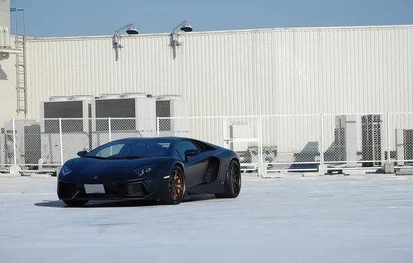 Картинка lamborghini, aventador, lp700-4, black matte