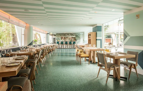 Интерьер, бар, ресторан, отель, Beverly Hills, Avalon Hotel