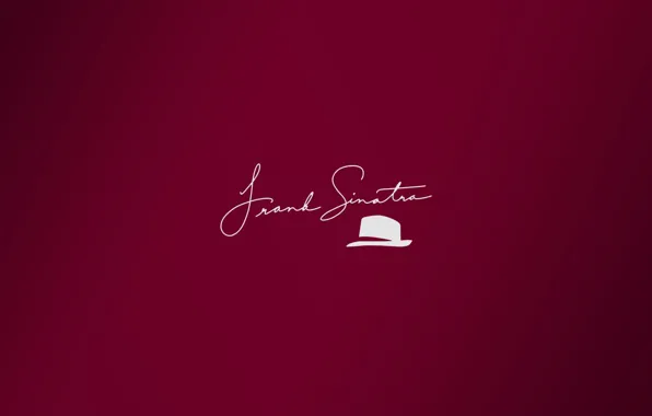 Минимализм, шляпа, hat, автограф, Frank Sinatra, signature, Синатра