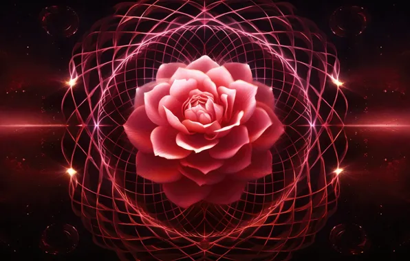 Космос, звезды, роза, rose, орнамент, stars, cosmos, ornament