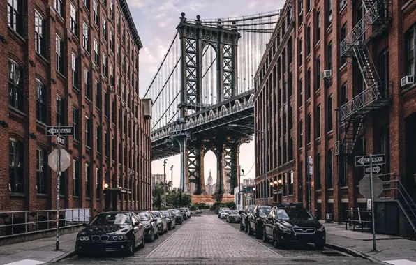 Картинка United States, New York, Manhattan Bridge, Dumbo